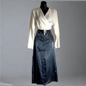 Zara Metallic Pencil Skirt Blogger Favorite Size M